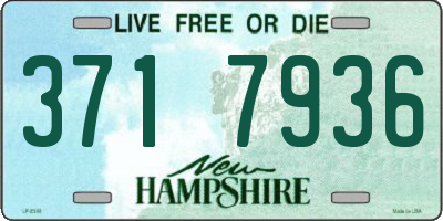 NH license plate 3717936