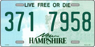 NH license plate 3717958