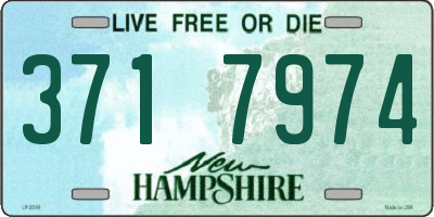 NH license plate 3717974