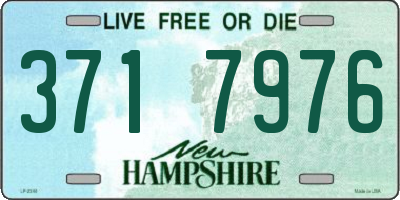 NH license plate 3717976