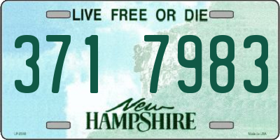 NH license plate 3717983