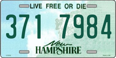 NH license plate 3717984