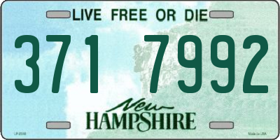 NH license plate 3717992
