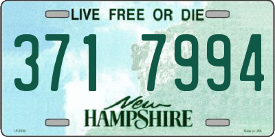 NH license plate 3717994