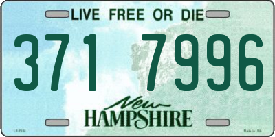 NH license plate 3717996