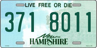 NH license plate 3718011