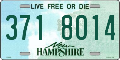 NH license plate 3718014