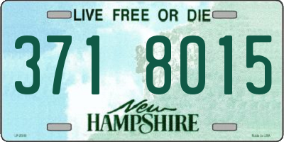 NH license plate 3718015