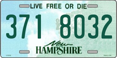 NH license plate 3718032