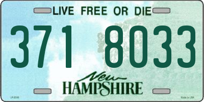 NH license plate 3718033