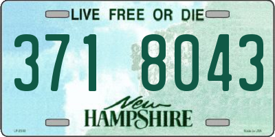 NH license plate 3718043