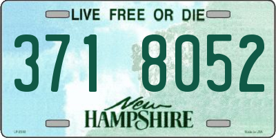 NH license plate 3718052