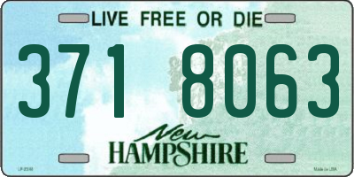 NH license plate 3718063