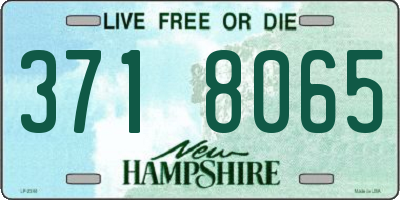 NH license plate 3718065