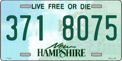 NH license plate 3718075