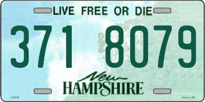 NH license plate 3718079