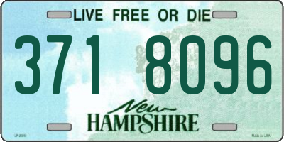 NH license plate 3718096