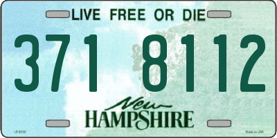 NH license plate 3718112