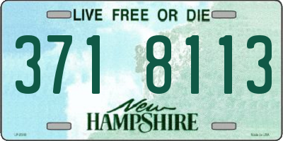 NH license plate 3718113