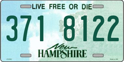 NH license plate 3718122
