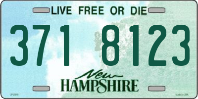 NH license plate 3718123