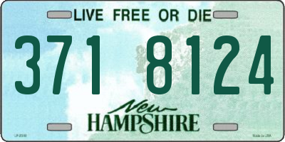 NH license plate 3718124