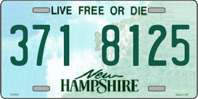 NH license plate 3718125