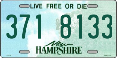 NH license plate 3718133