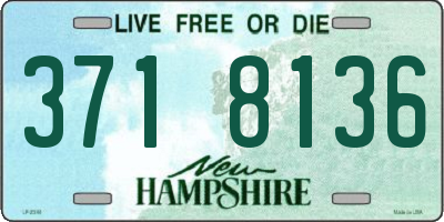 NH license plate 3718136