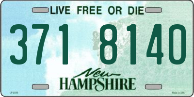 NH license plate 3718140