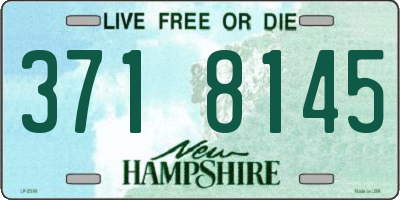 NH license plate 3718145