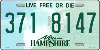 NH license plate 3718147