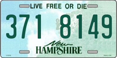 NH license plate 3718149