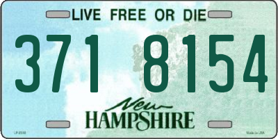 NH license plate 3718154