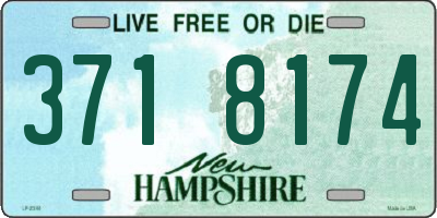 NH license plate 3718174