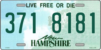 NH license plate 3718181