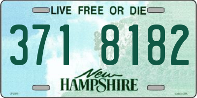 NH license plate 3718182