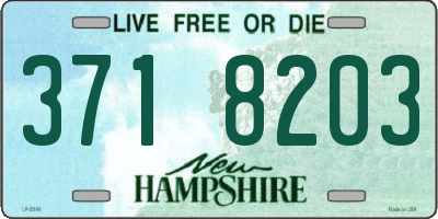 NH license plate 3718203