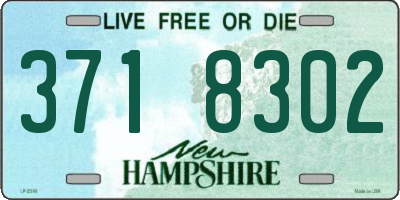 NH license plate 3718302
