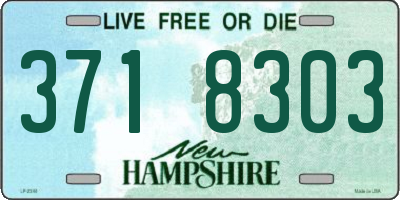 NH license plate 3718303