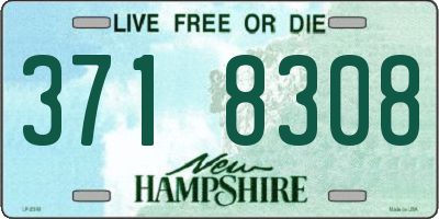NH license plate 3718308
