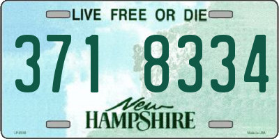 NH license plate 3718334