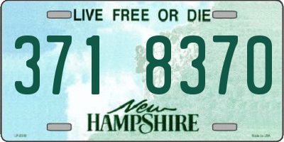 NH license plate 3718370
