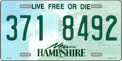 NH license plate 3718492