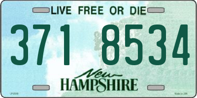NH license plate 3718534