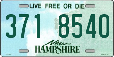 NH license plate 3718540