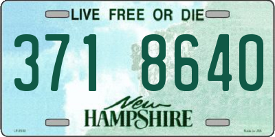 NH license plate 3718640