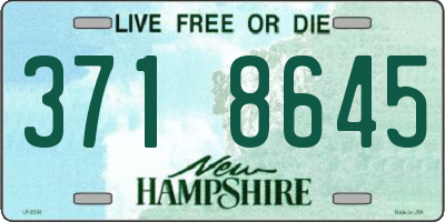 NH license plate 3718645