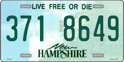 NH license plate 3718649