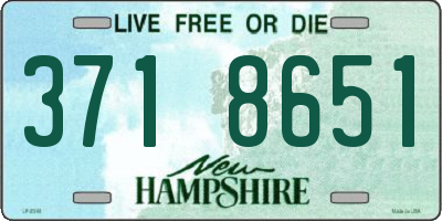 NH license plate 3718651